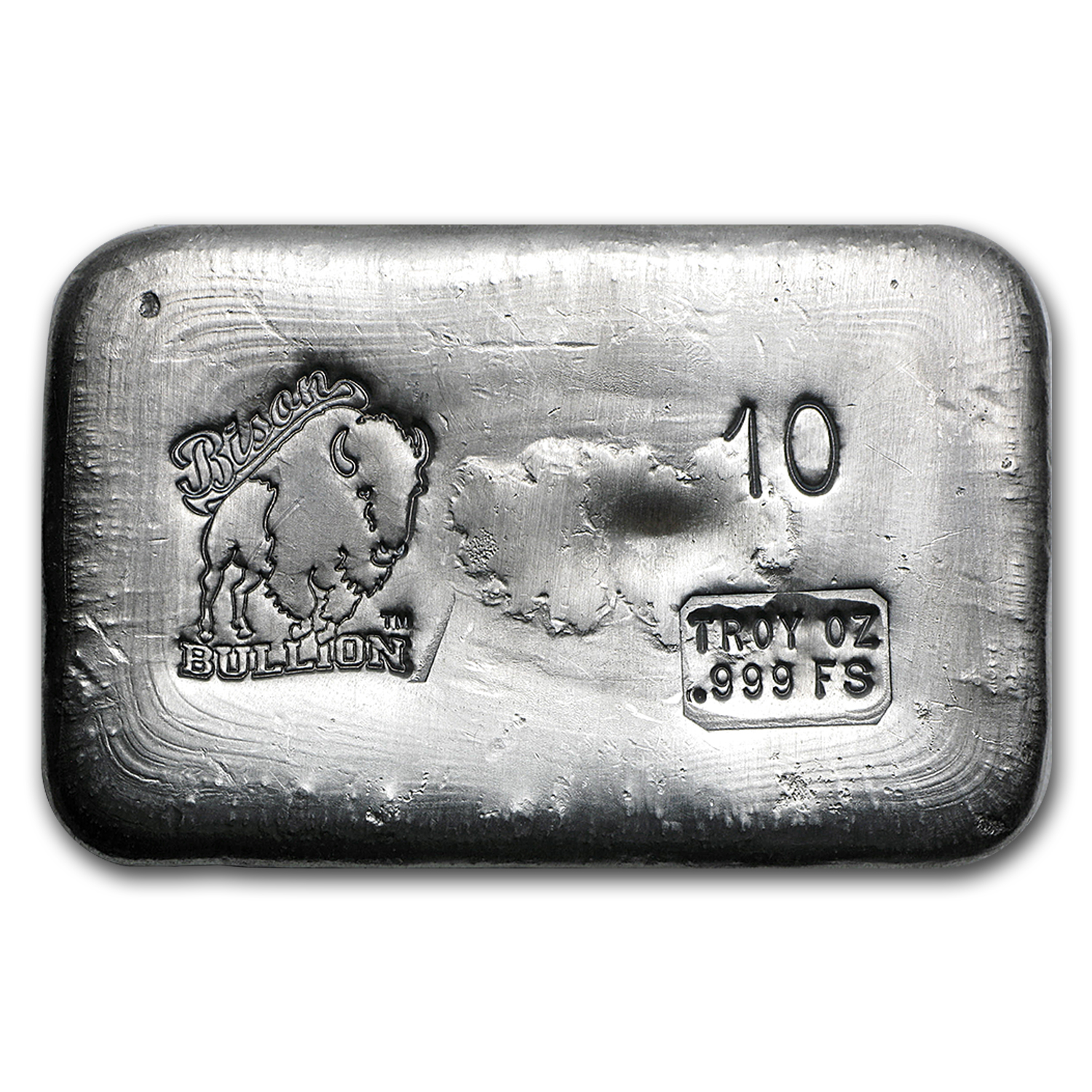 10 Oz Silver Bar Bison Bullion Sku 80040 Ebay